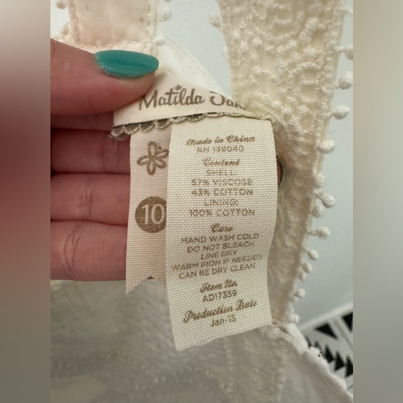 Matilda Jane Size 10 White Bohemian Dress. 🥥💞 - Picture 2 of 3